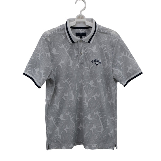 Callaway(キャロウェイ) ポロシャツ 白グレー総柄 メンズ L 241-9151532 A