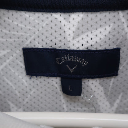 Callaway(キャロウェイ) ポロシャツ 白グレー総柄 メンズ L 241-9151532 A