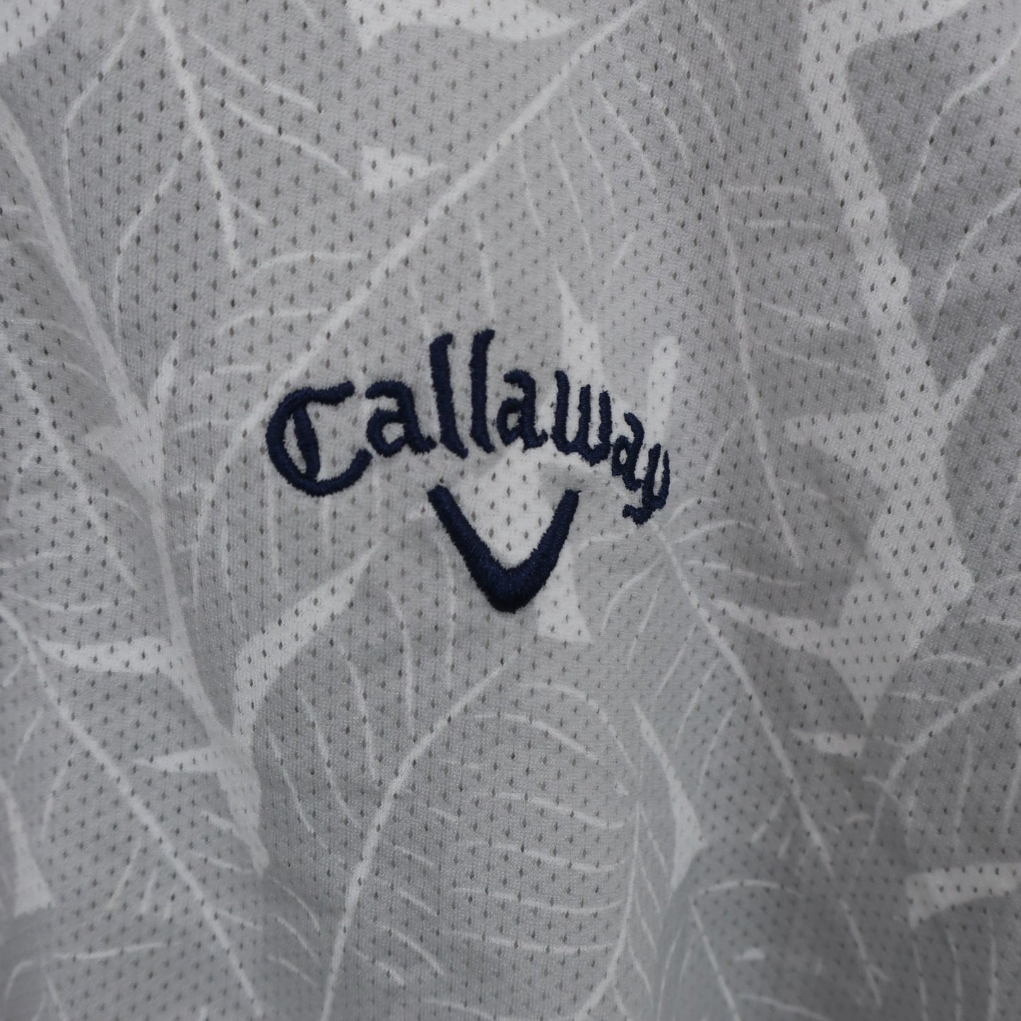 Callaway(キャロウェイ) ポロシャツ 白グレー総柄 メンズ L 241-9151532 A