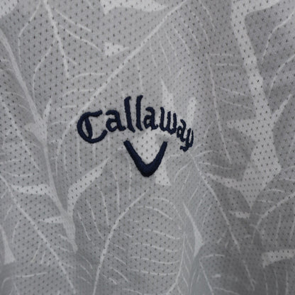 Callaway(キャロウェイ) ポロシャツ 白グレー総柄 メンズ L 241-9151532 A