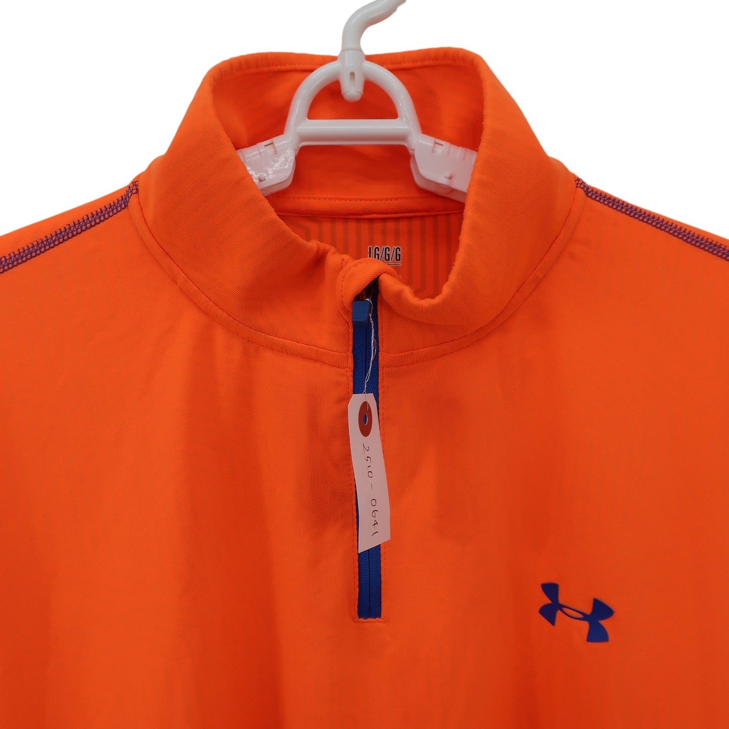 UNDER ARMOUR(アンダーアーマー) 長袖ハーフジップシャツ オレンジ メンズ LG C