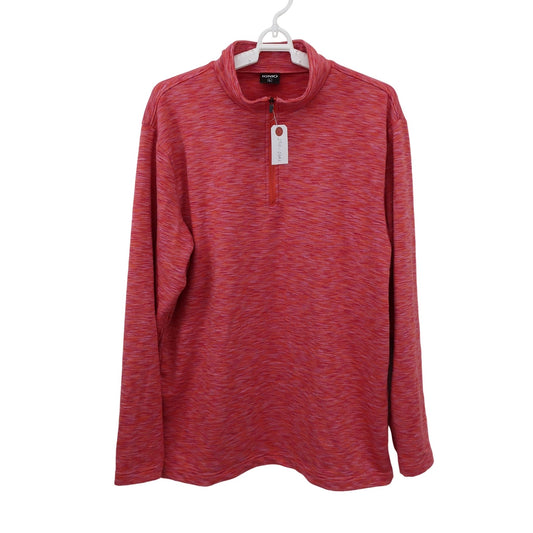IGNIO(イグニオ) 長袖ハーフジップシャツ 赤 メンズ L B
