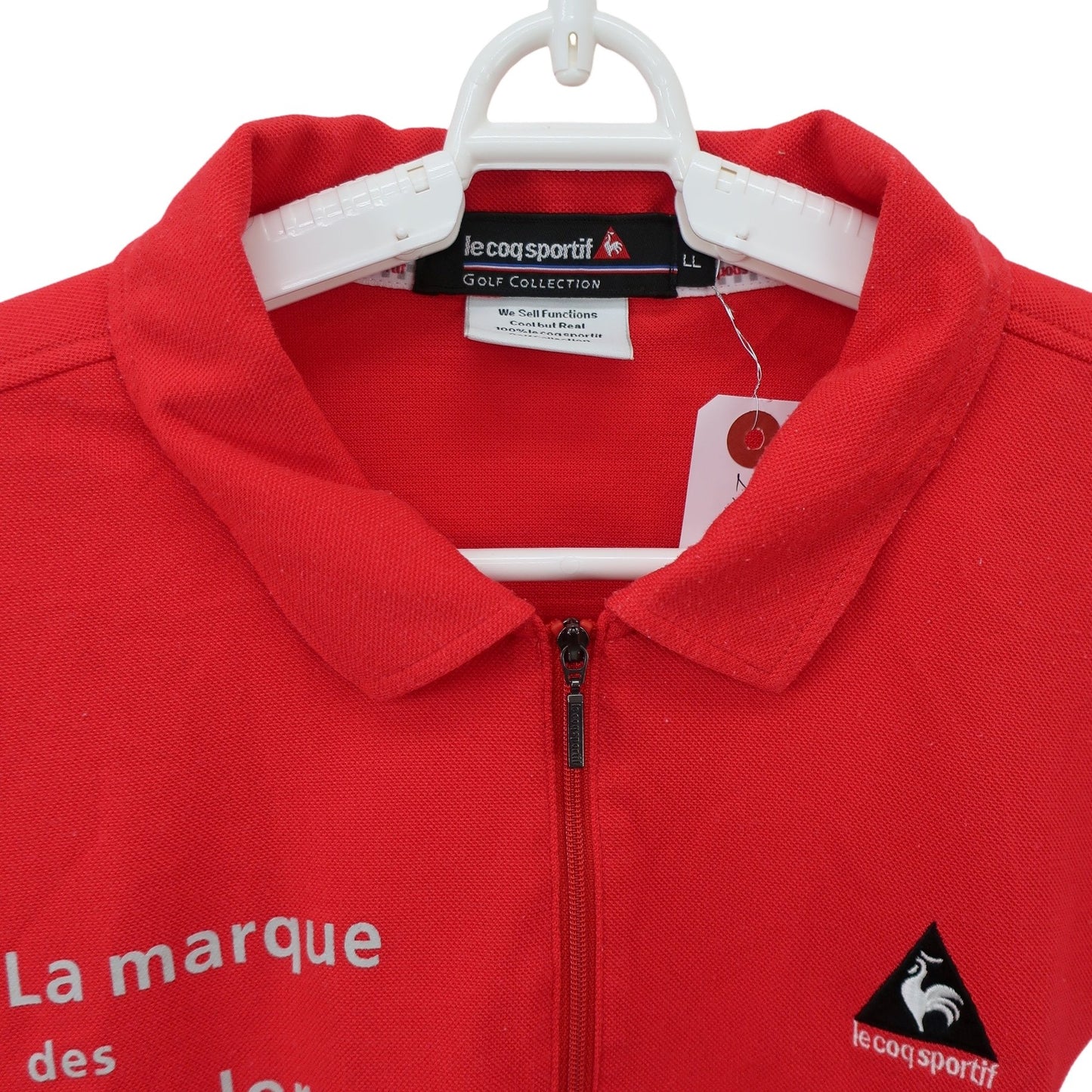 le coq sportif(ルコックスポルティフ) ハーフジップポロシャツ 赤 メンズ LL B