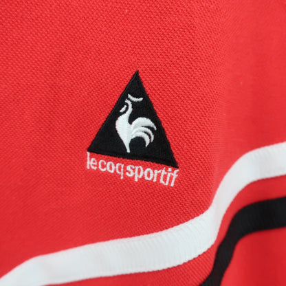 le coq sportif(ルコックスポルティフ) ハーフジップポロシャツ 赤 メンズ LL B