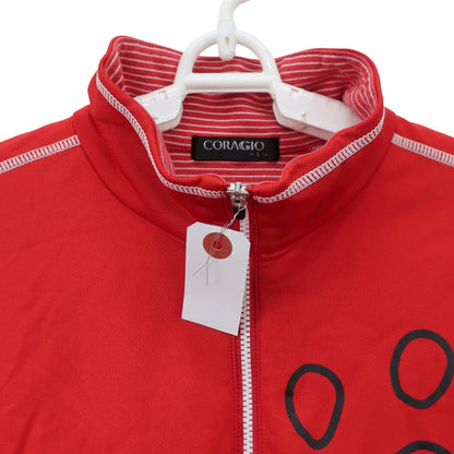 CORAGIO(コラッジオ) ハーフジップシャツ 赤 メンズ L A