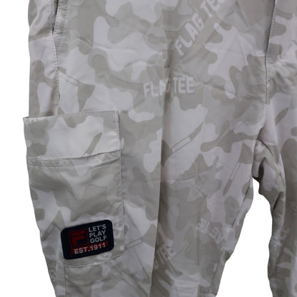 FILA GOLF(フィラゴルフ) ナイロンパンツ 白グレーカモフラ柄 メンズ LL A