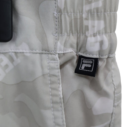 FILA GOLF(フィラゴルフ) ナイロンパンツ 白グレーカモフラ柄 メンズ LL A