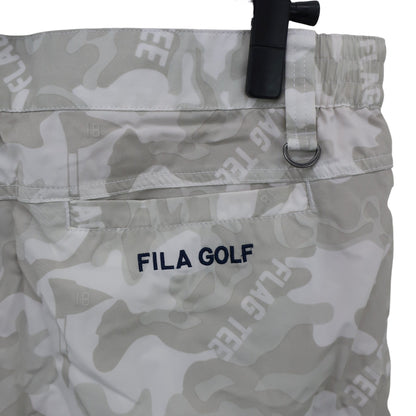 FILA GOLF(フィラゴルフ) ナイロンパンツ 白グレーカモフラ柄 メンズ LL A