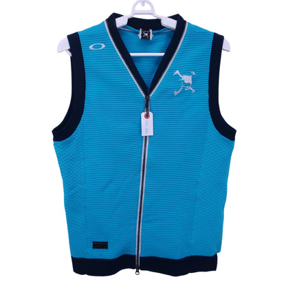 OAKLEY(オークリー) フルジップニットベスト 水色 メンズ L A