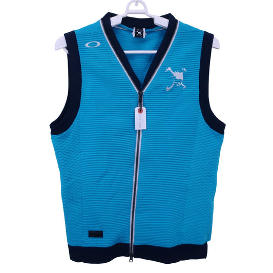 OAKLEY(オークリー) フルジップニットベスト 水色 メンズ L A