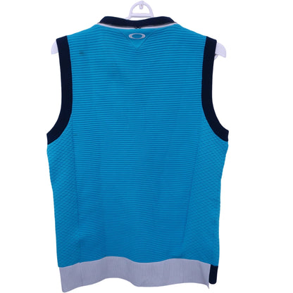 OAKLEY(オークリー) フルジップニットベスト 水色 メンズ L A