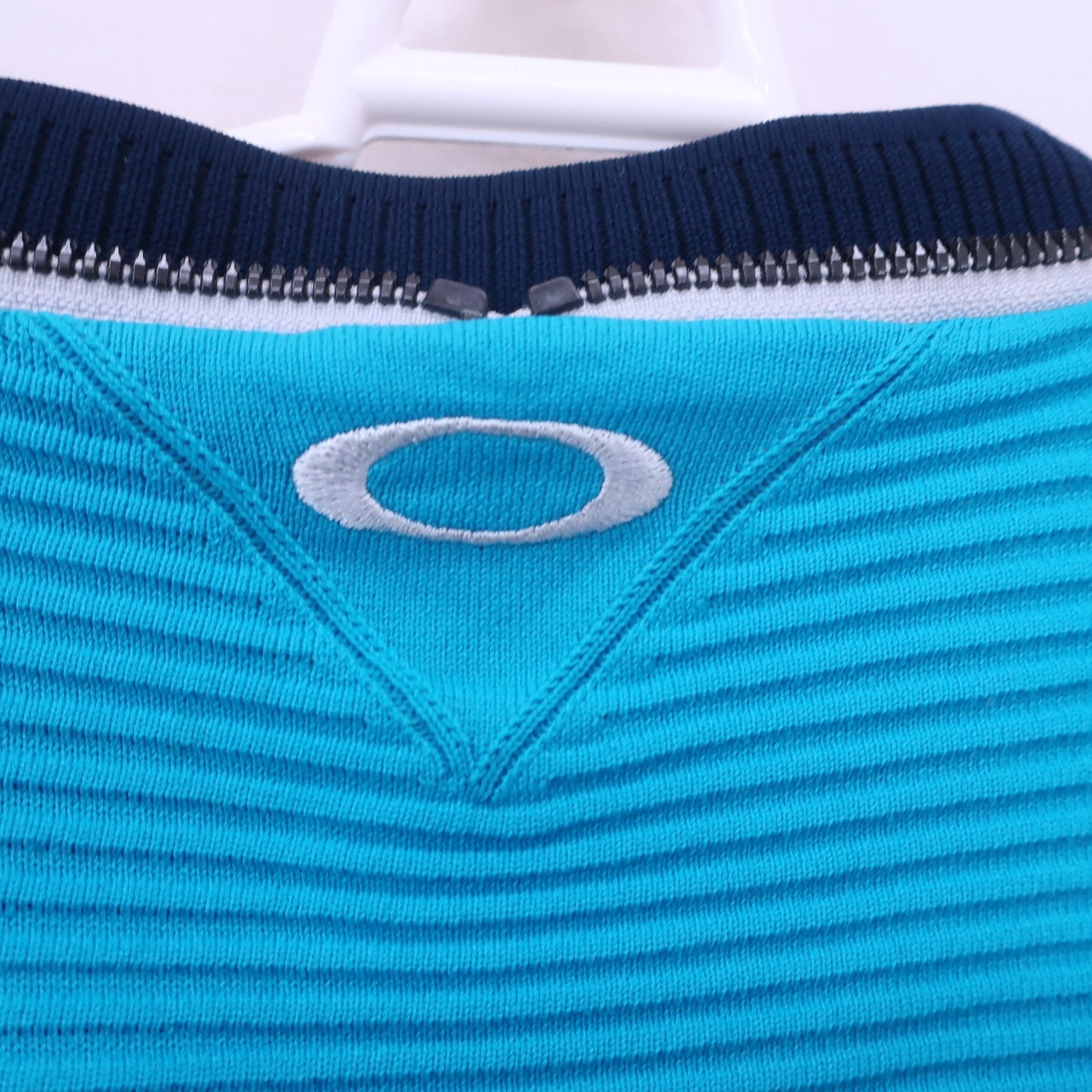 OAKLEY(オークリー) フルジップニットベスト 水色 メンズ L A