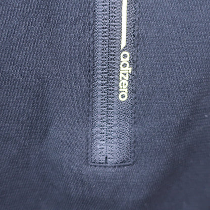 adidas(アディダス) ハーフジップノースリーブポロシャツ 黒 レディース O A