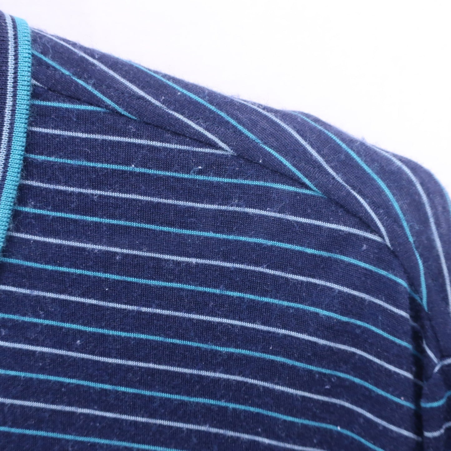 TRUSSARDI GOLF(トラサルディゴルフ) 長袖ポロシャツ ネイビーボーダー メンズ 48 B