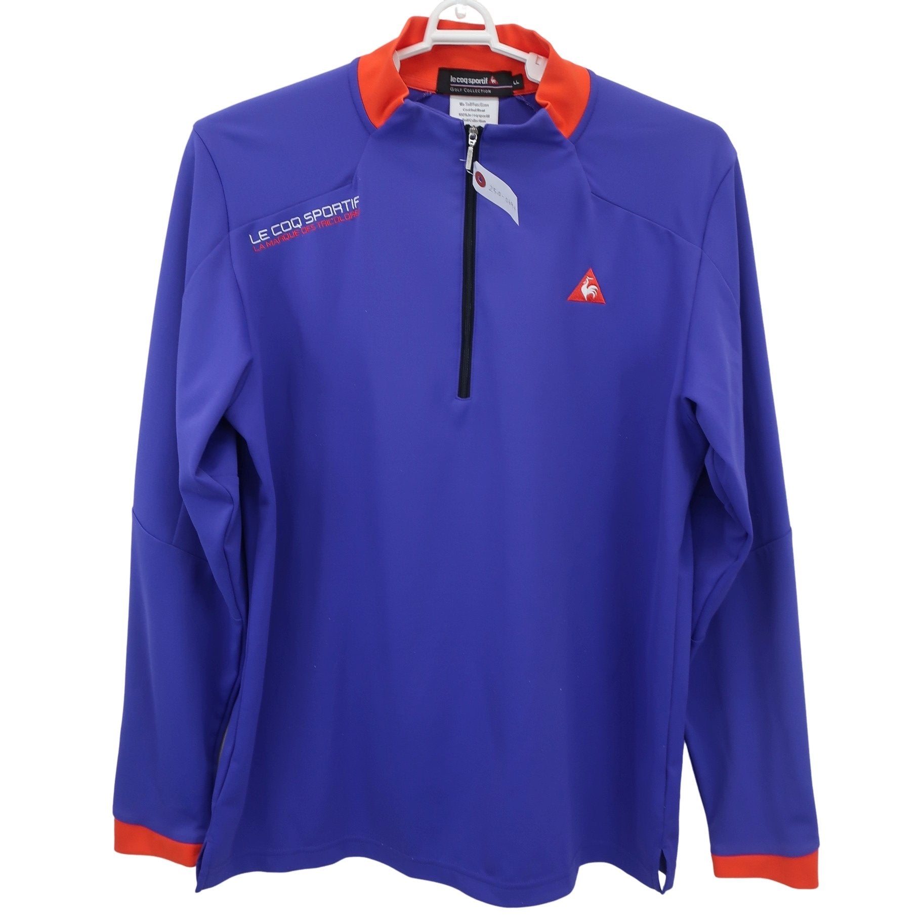 le coq sportif(ルコックスポルティフ) 長袖ハーフジップシャツ 紫オレンジ メンズ LL B