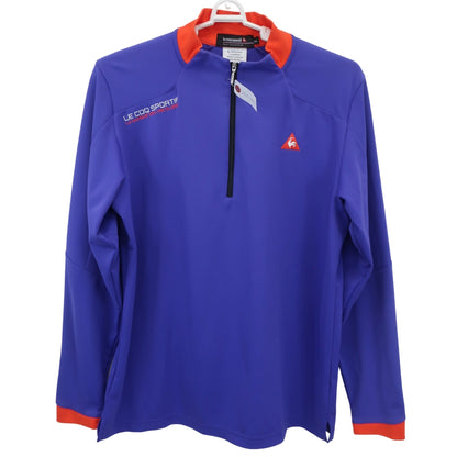 le coq sportif(ルコックスポルティフ) 長袖ハーフジップシャツ 紫オレンジ メンズ LL B