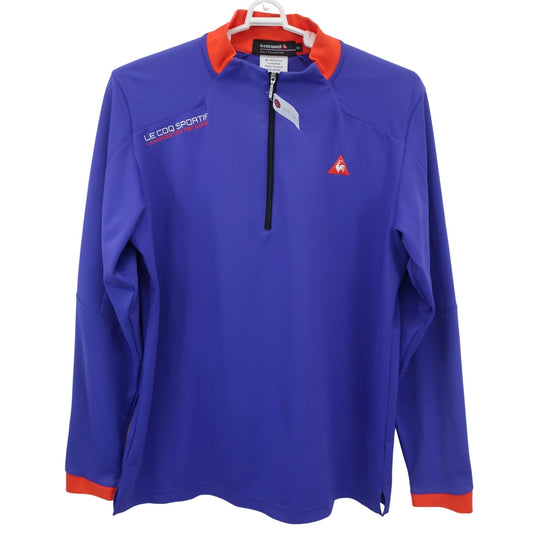 le coq sportif(ルコックスポルティフ) 長袖ハーフジップシャツ 紫オレンジ メンズ LL B