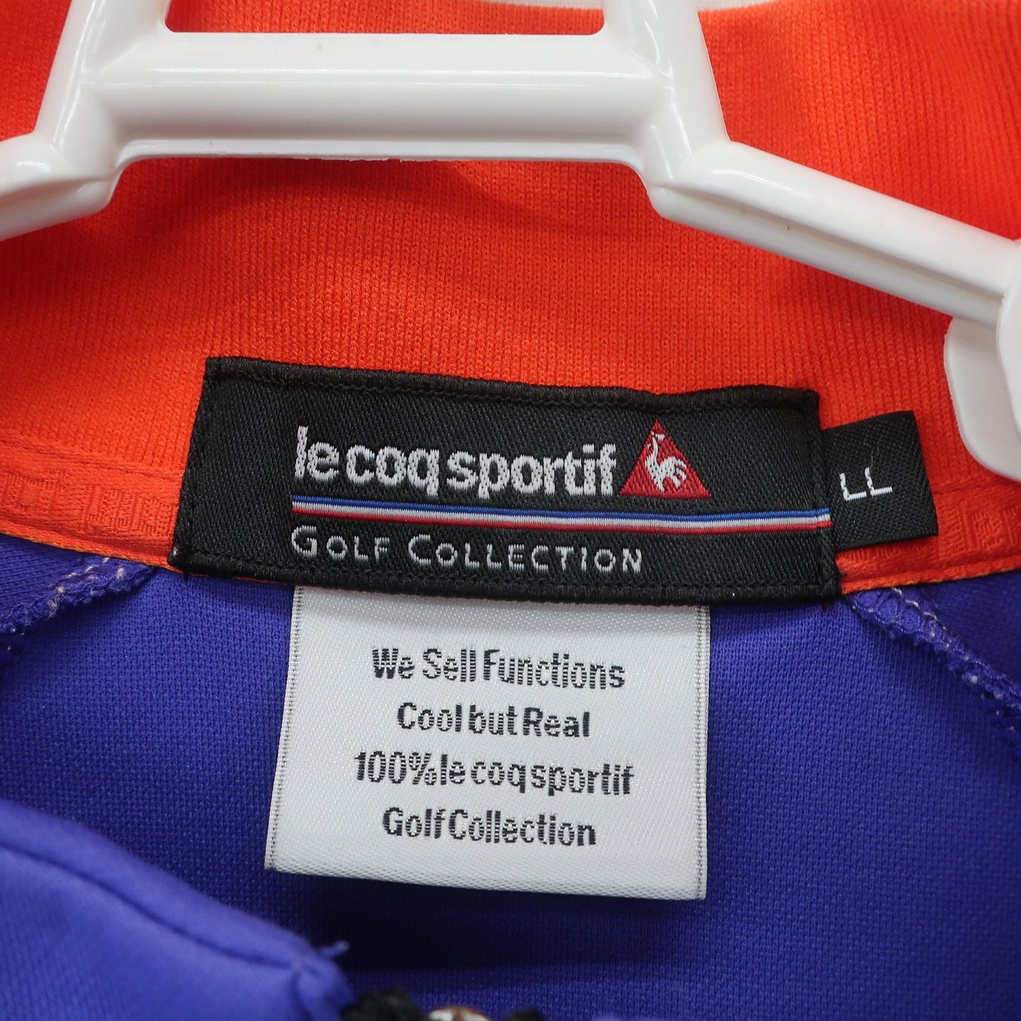 le coq sportif(ルコックスポルティフ) 長袖ハーフジップシャツ 紫オレンジ メンズ LL B
