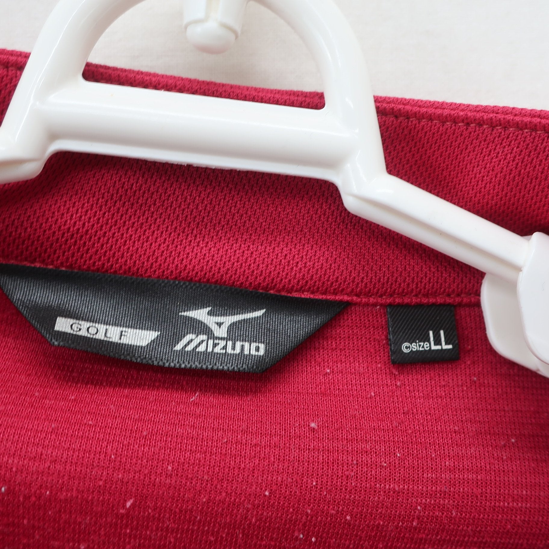 MIZUNO(ミズノ) 長袖ハーフジップシャツ 赤 メンズ LL B