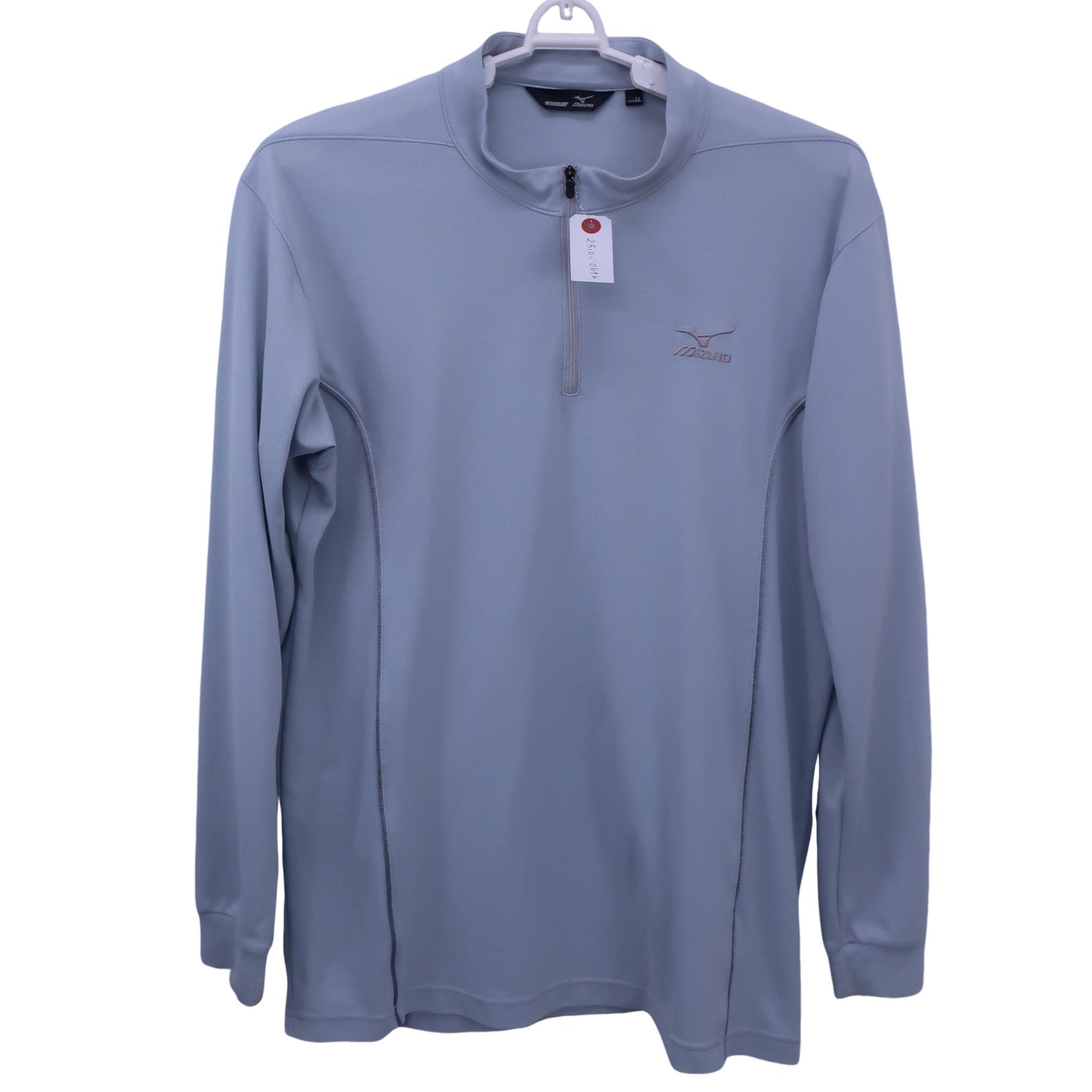 MIZUNO(ミズノ) 長袖ハーフジップシャツ グレー メンズ LL B