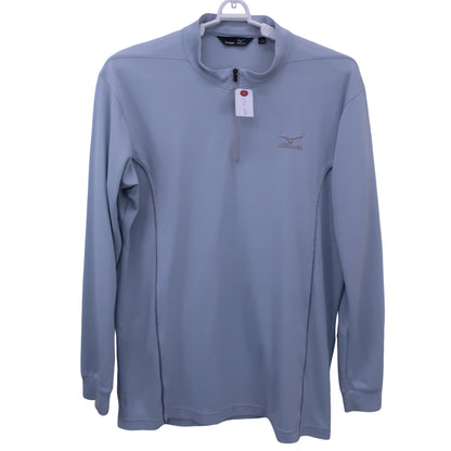 MIZUNO(ミズノ) 長袖ハーフジップシャツ グレー メンズ LL B