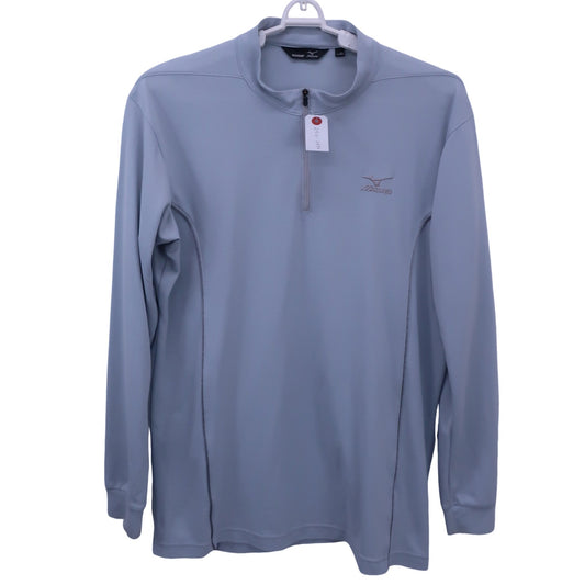 MIZUNO(ミズノ) 長袖ハーフジップシャツ グレー メンズ LL B