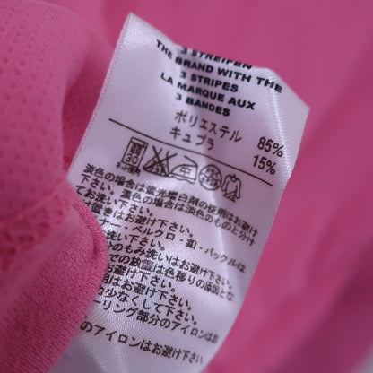 adidas(アディダス) 半袖ハーフジップシャツ ピンク レディース M B