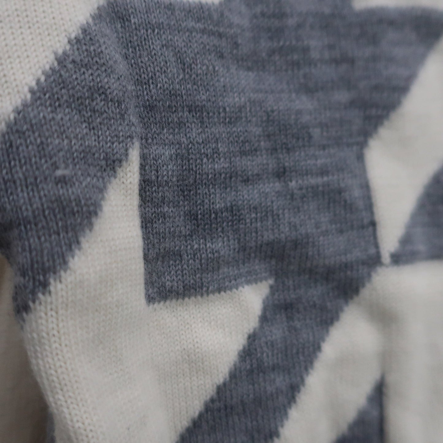 Black & White(ブラック&ホワイト) セーター 白グレー千鳥柄 レディース 1 B