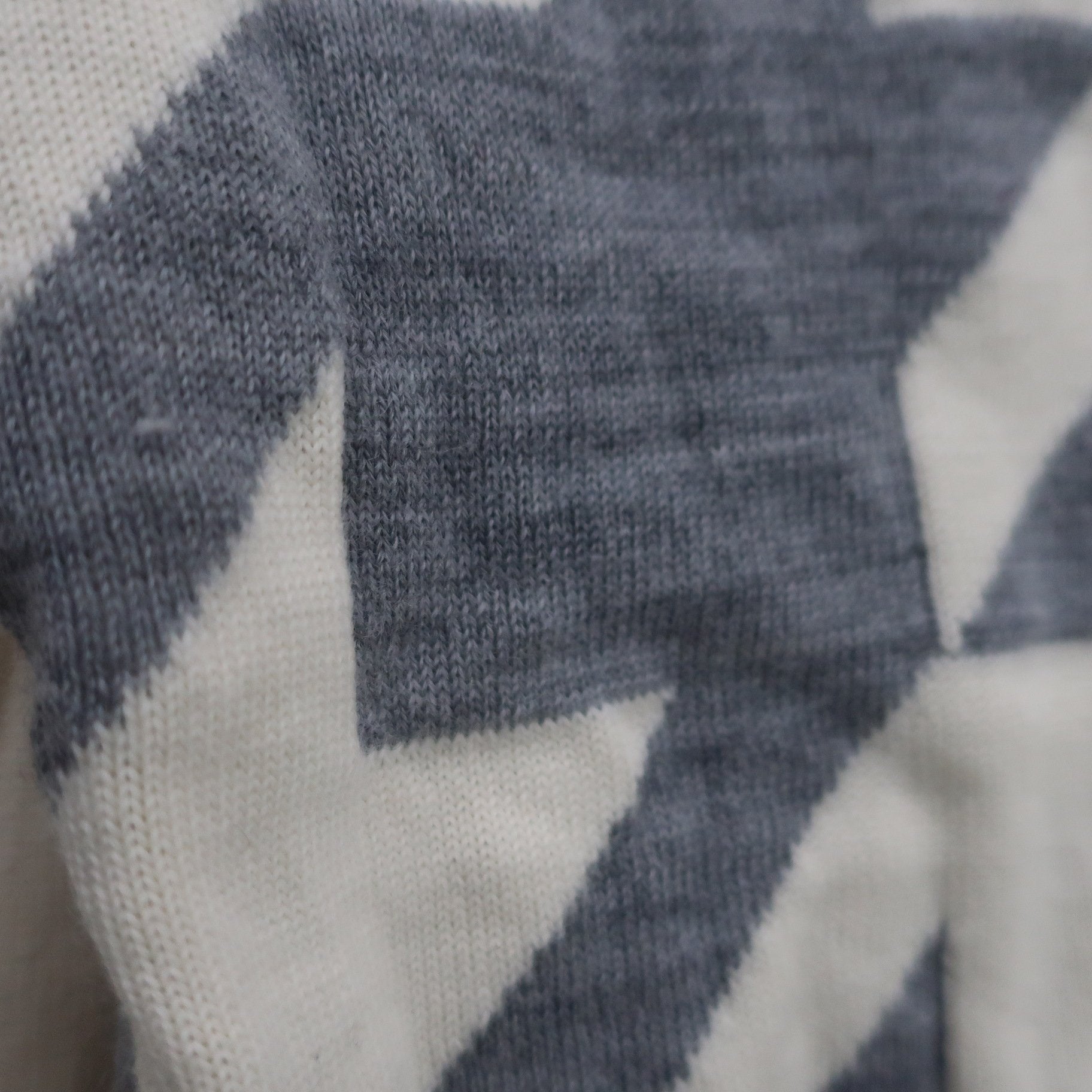 Black & White(ブラック&ホワイト) セーター 白グレー千鳥柄 レディース 1 B