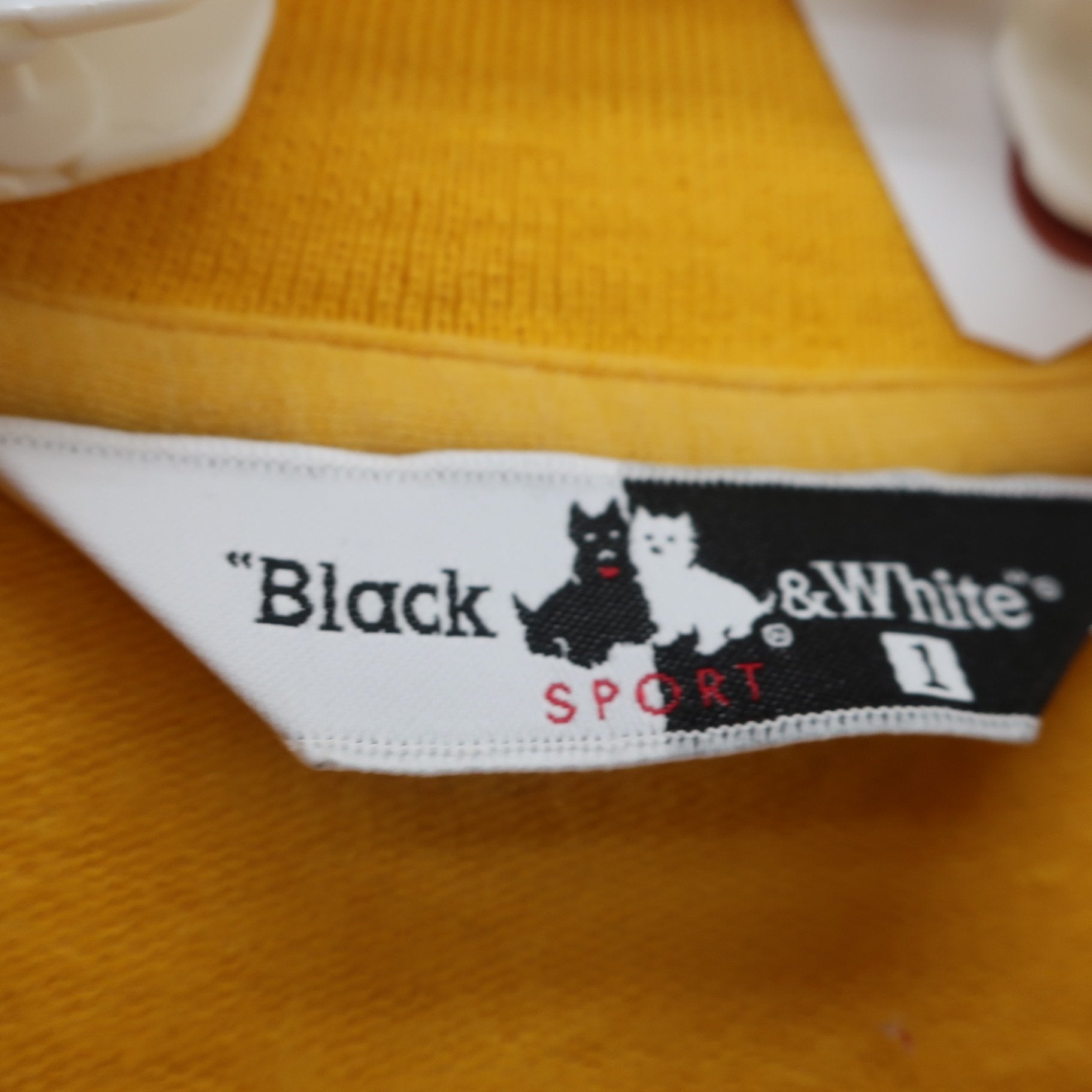 Black & White(ブラック&ホワイト) 長袖ポロシャツ 黄色 レディース 1 B