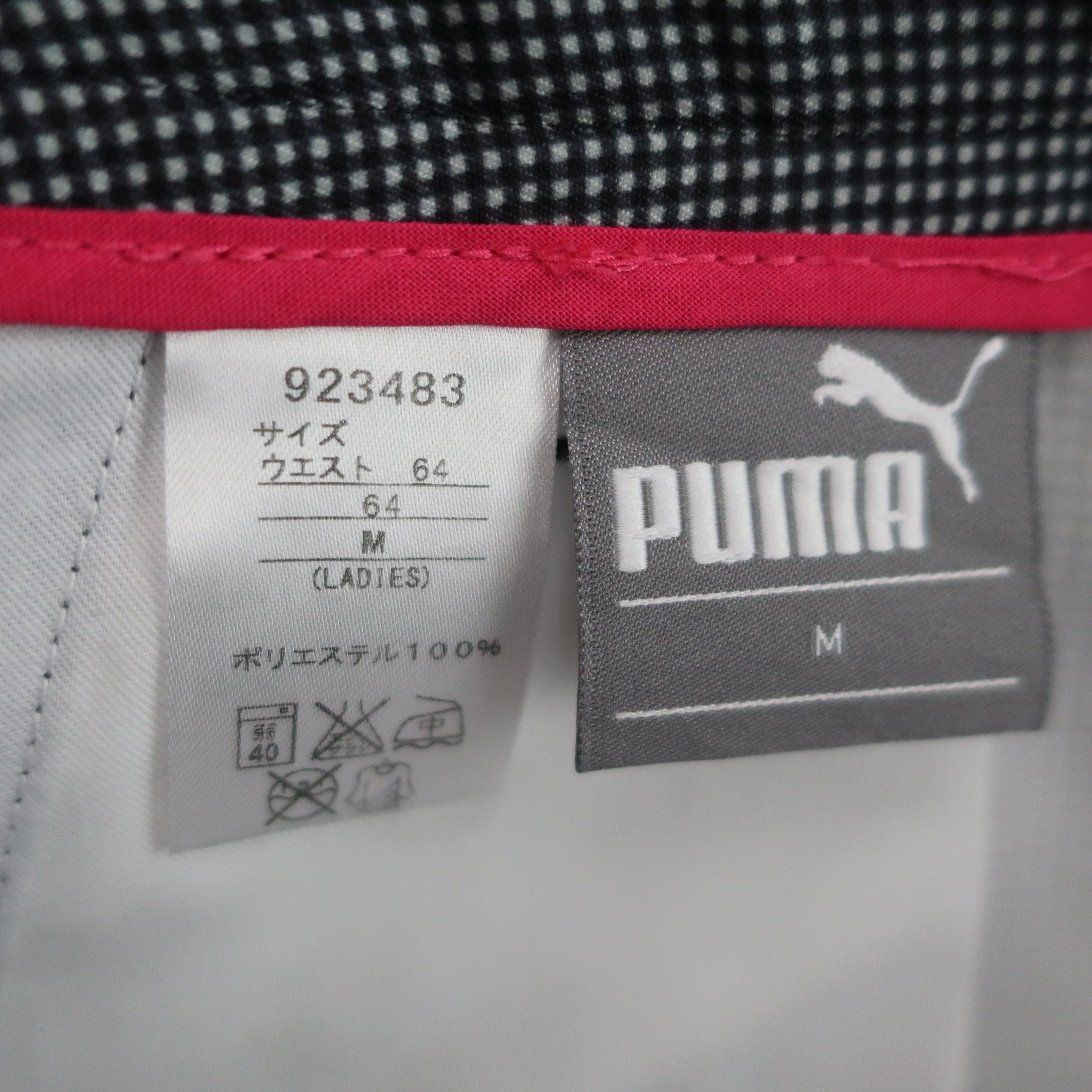 PUMA GOLF(プーマゴルフ) スカート 黒チェック レディース M A