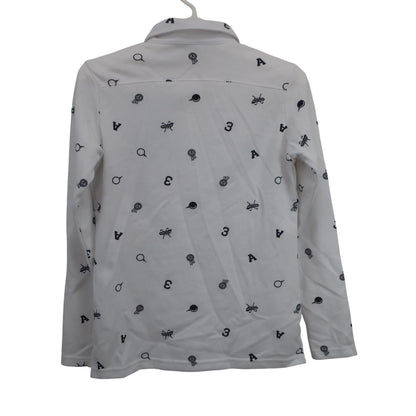 adidas(アディダス) 長袖ポロシャツ 白ネイビー レディース S/P B