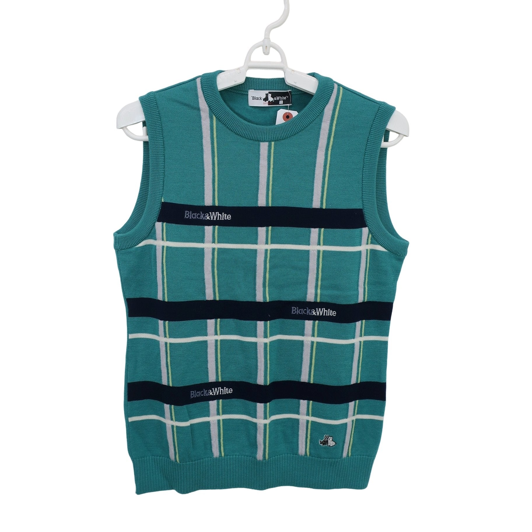 Black & White(ブラック&ホワイト) ニットベスト エメラルドグリーン レディース 1 A