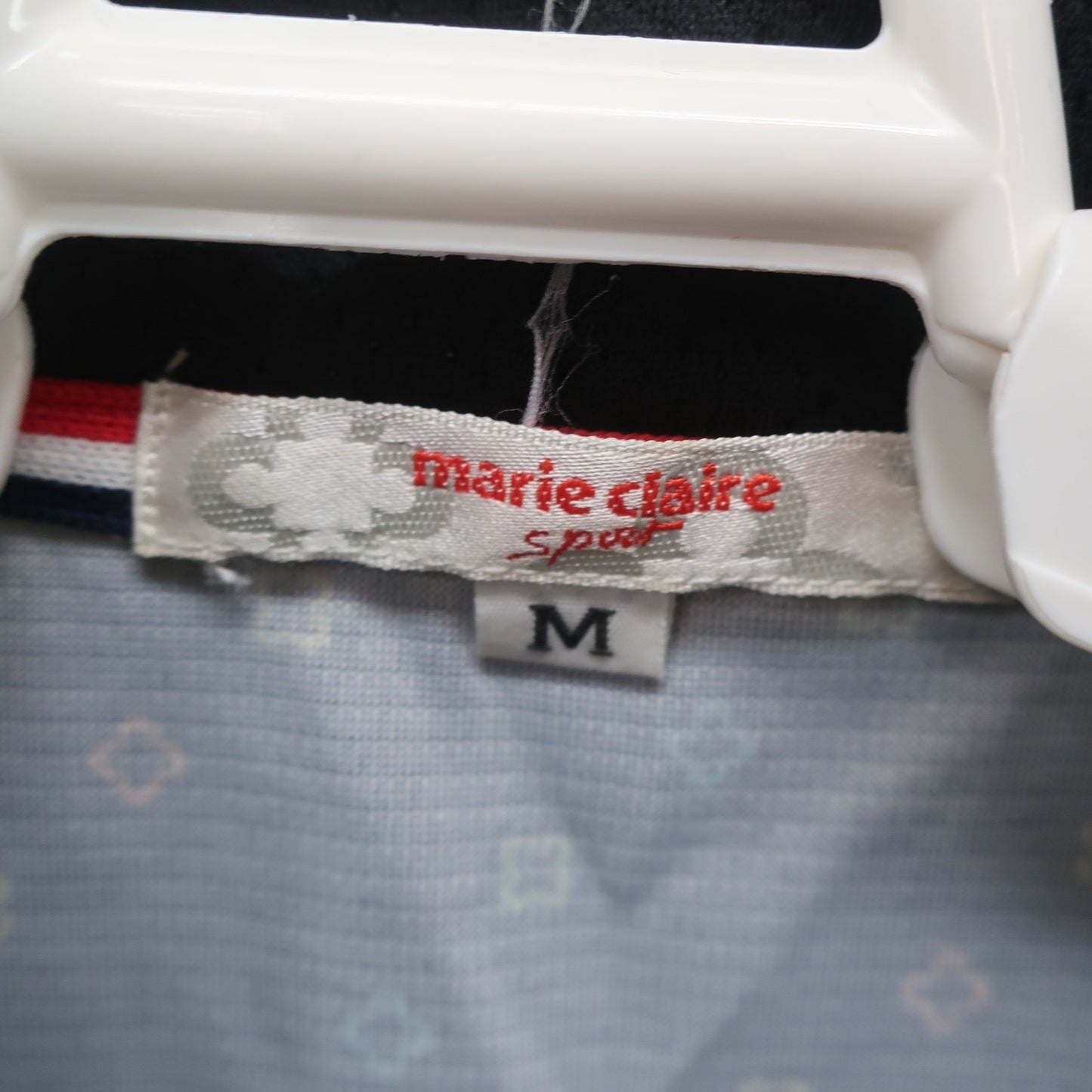 marie claire sport(マリ・クレール・スポーツ) 半袖ハーフジップシャツ 黒 レディース M A