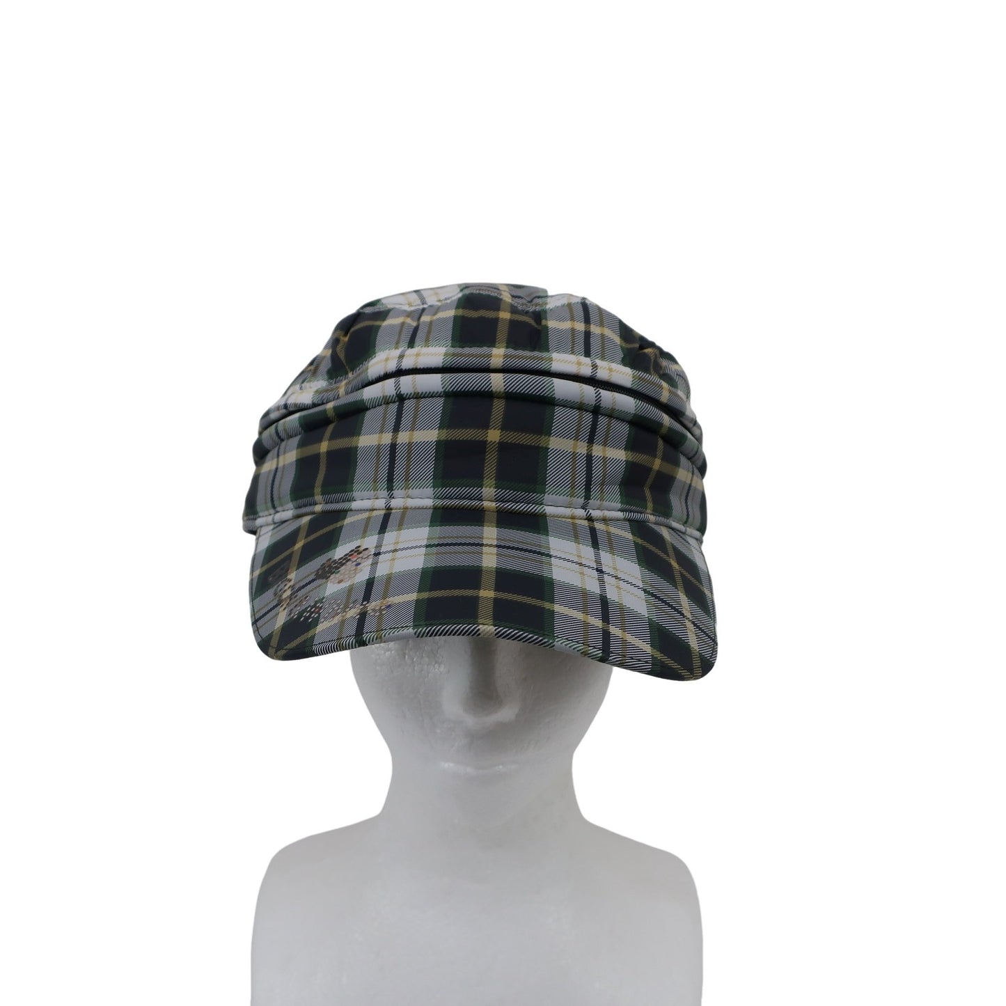 Black & White(ブラック&ホワイト) キャスケット帽 緑系チェック レディース フリーサイズ A
