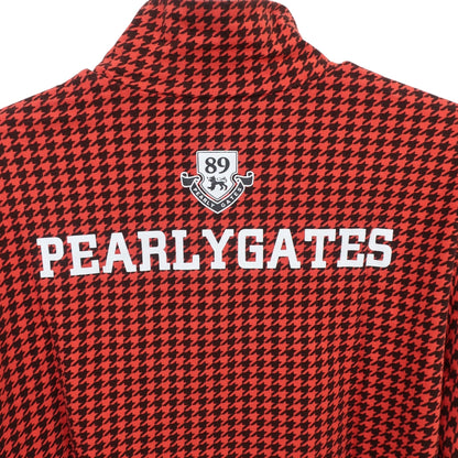 PEARLY GATES(パーリーゲイツ) ハイネックシャツ 赤黒千鳥柄 メンズ 5 053-266914 B