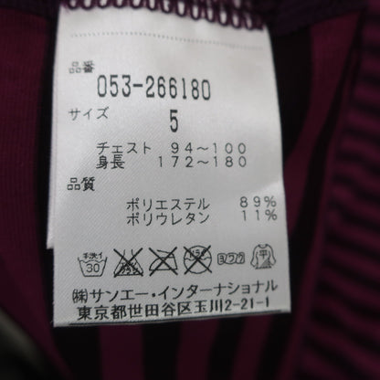 PEARLY GATES(パーリーゲイツ) ハイネックシャツ 紫ボーダー メンズ 5 053-266180 A