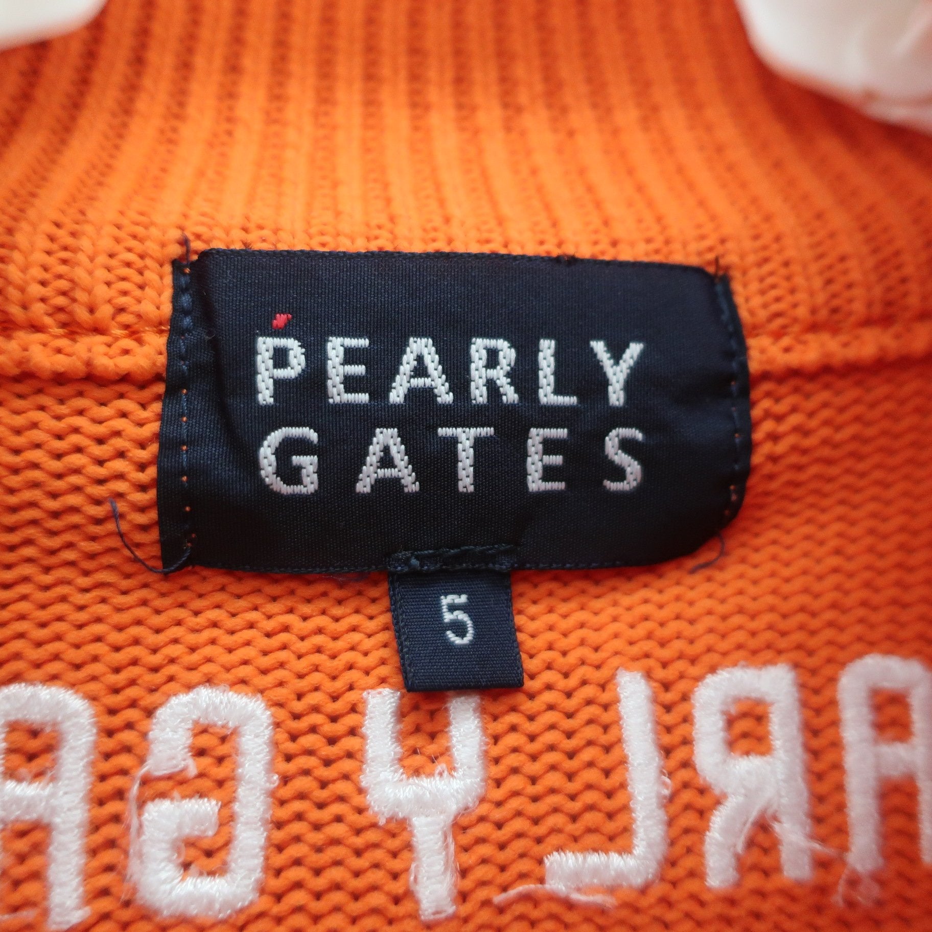 PEARLY GATES(パーリーゲイツ) ニットブルゾン オレンジ メンズ 5 053-174201 A