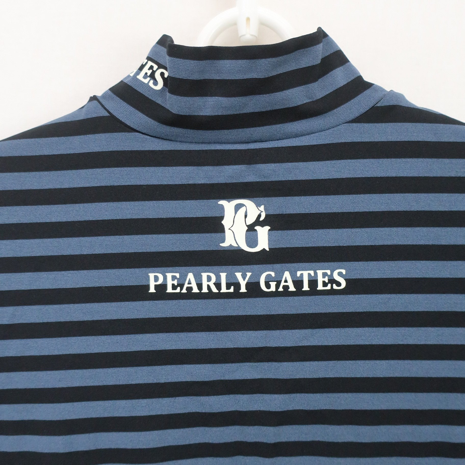 PEARLY GATES(パーリーゲイツ) ハイネックシャツ ブルーグレーボーダー レディース 2 055-266183 A