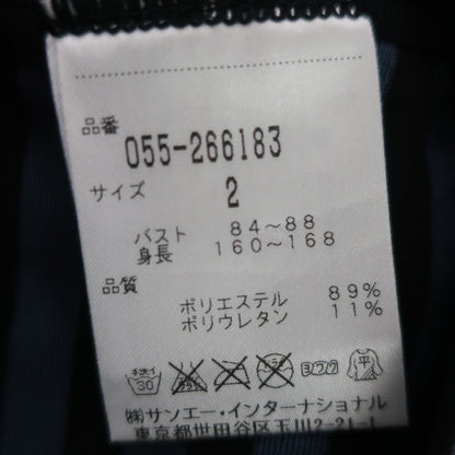 PEARLY GATES(パーリーゲイツ) ハイネックシャツ ブルーグレーボーダー レディース 2 055-266183 A