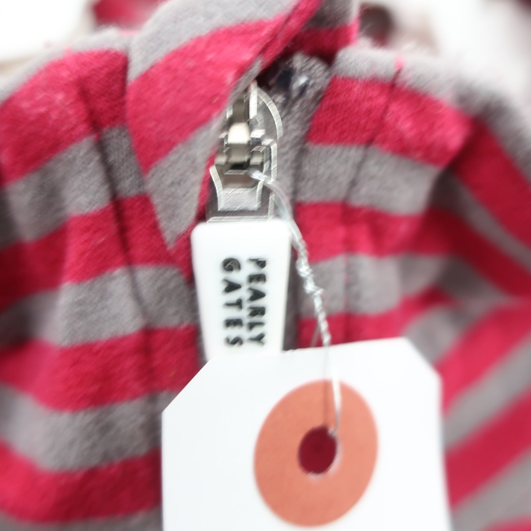 PEARLY GATES(パーリーゲイツ) 長袖ハーフジップシャツ グレーピンクボーダー メンズ 5 053-166001 B