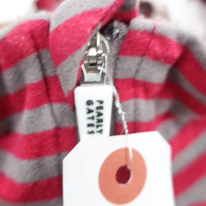 PEARLY GATES(パーリーゲイツ) 長袖ハーフジップシャツ グレーピンクボーダー メンズ 5 053-166001 B