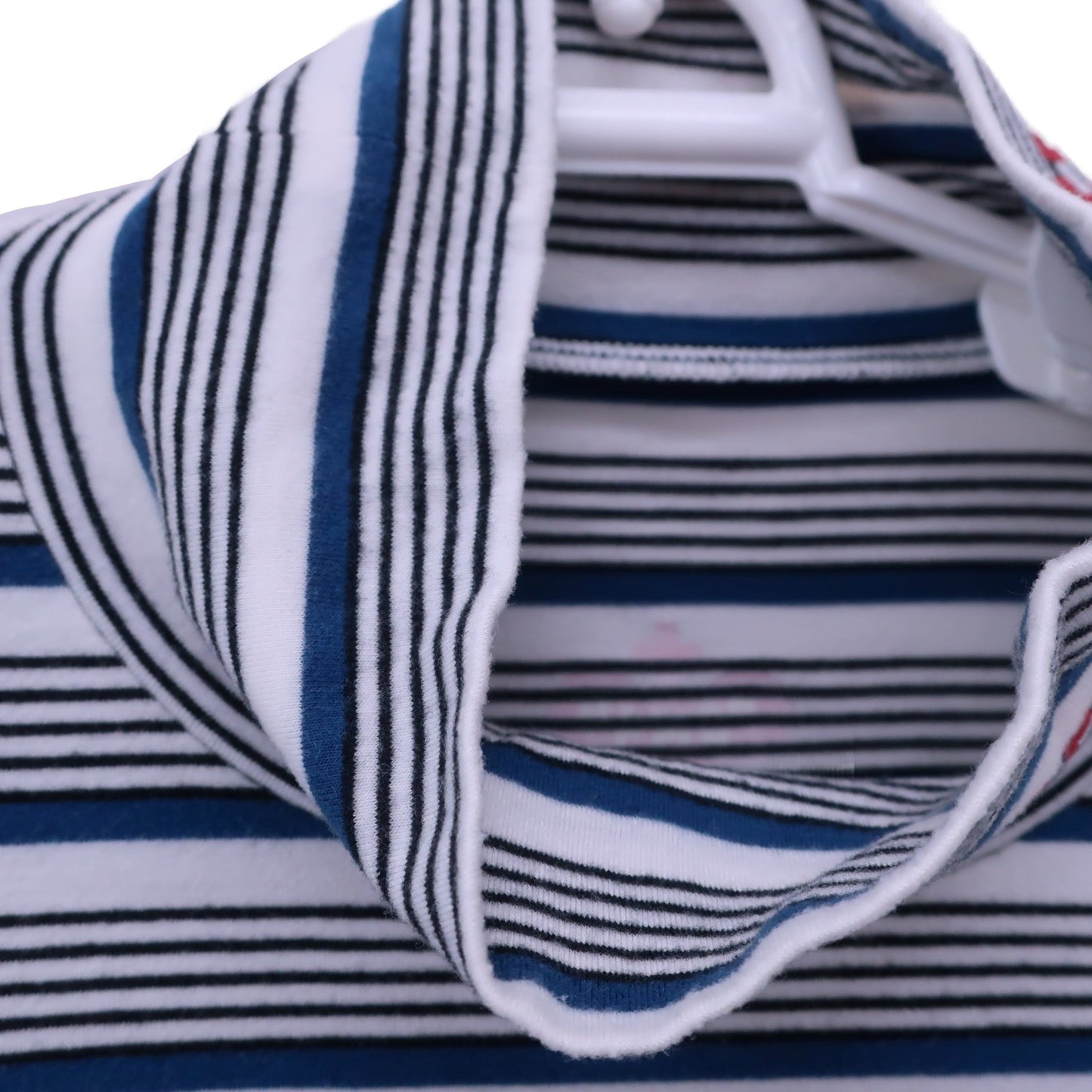 PEARLY GATES(パーリーゲイツ) ハイネックシャツ 白青系ボーダー メンズ 5 053-7166103 B