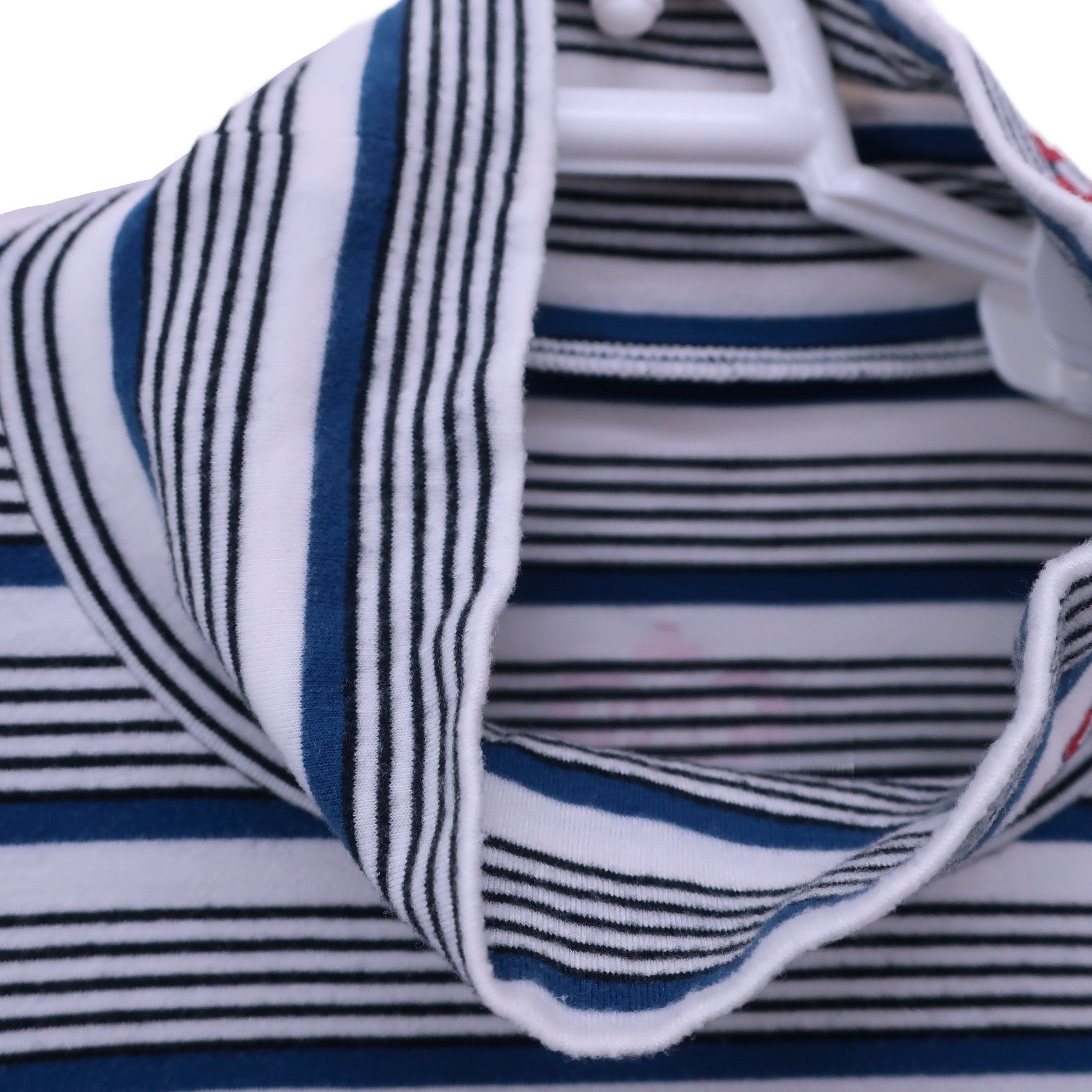 PEARLY GATES(パーリーゲイツ) ハイネックシャツ 白青系ボーダー メンズ 5 053-7166103 B