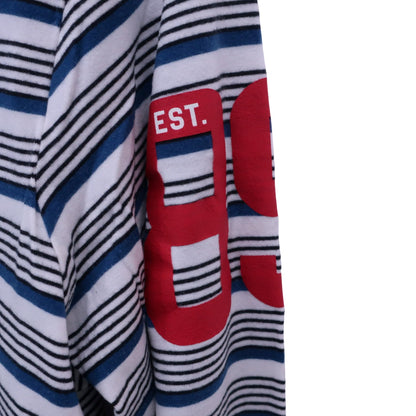 PEARLY GATES(パーリーゲイツ) ハイネックシャツ 白青系ボーダー メンズ 5 053-7166103 B