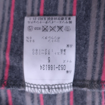 PEARLY GATES(パーリーゲイツ) ハイネックシャツ グレーピンクボーダー メンズ 5 053-166124 A