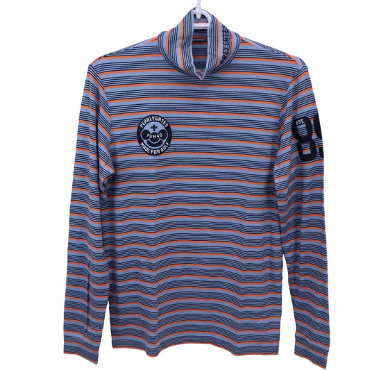 PEARLY GATES(パーリーゲイツ) ハイネックシャツ 青系ボーダー メンズ 5 053-7166103 A