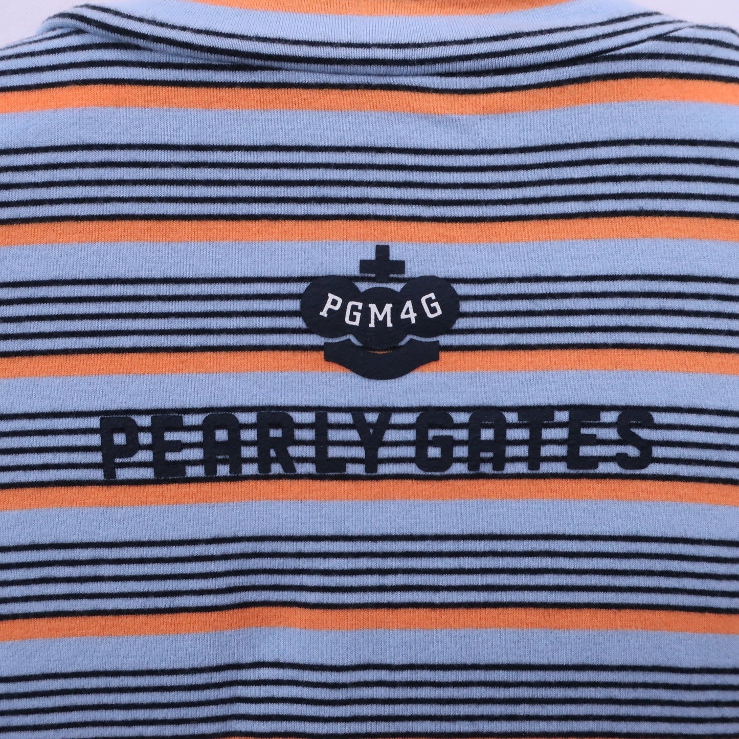 PEARLY GATES(パーリーゲイツ) ハイネックシャツ 青系ボーダー メンズ 5 053-7166103 A