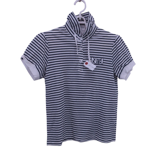 PICONE CLUB(ピコネクラブ) ポロシャツ 白ネイビーボーダー レディース 1 A