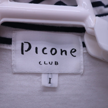 PICONE CLUB(ピコネクラブ) ポロシャツ 白ネイビーボーダー レディース 1 A
